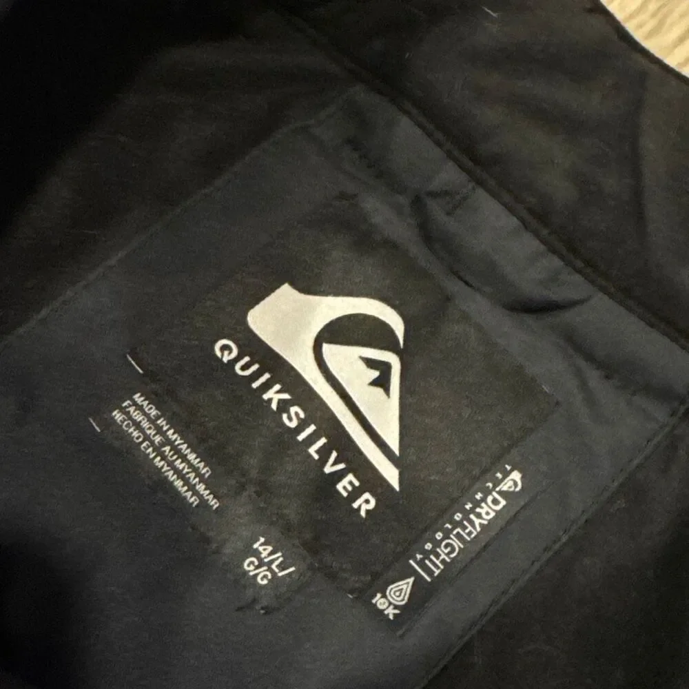 Quicksilver snow pants size 14